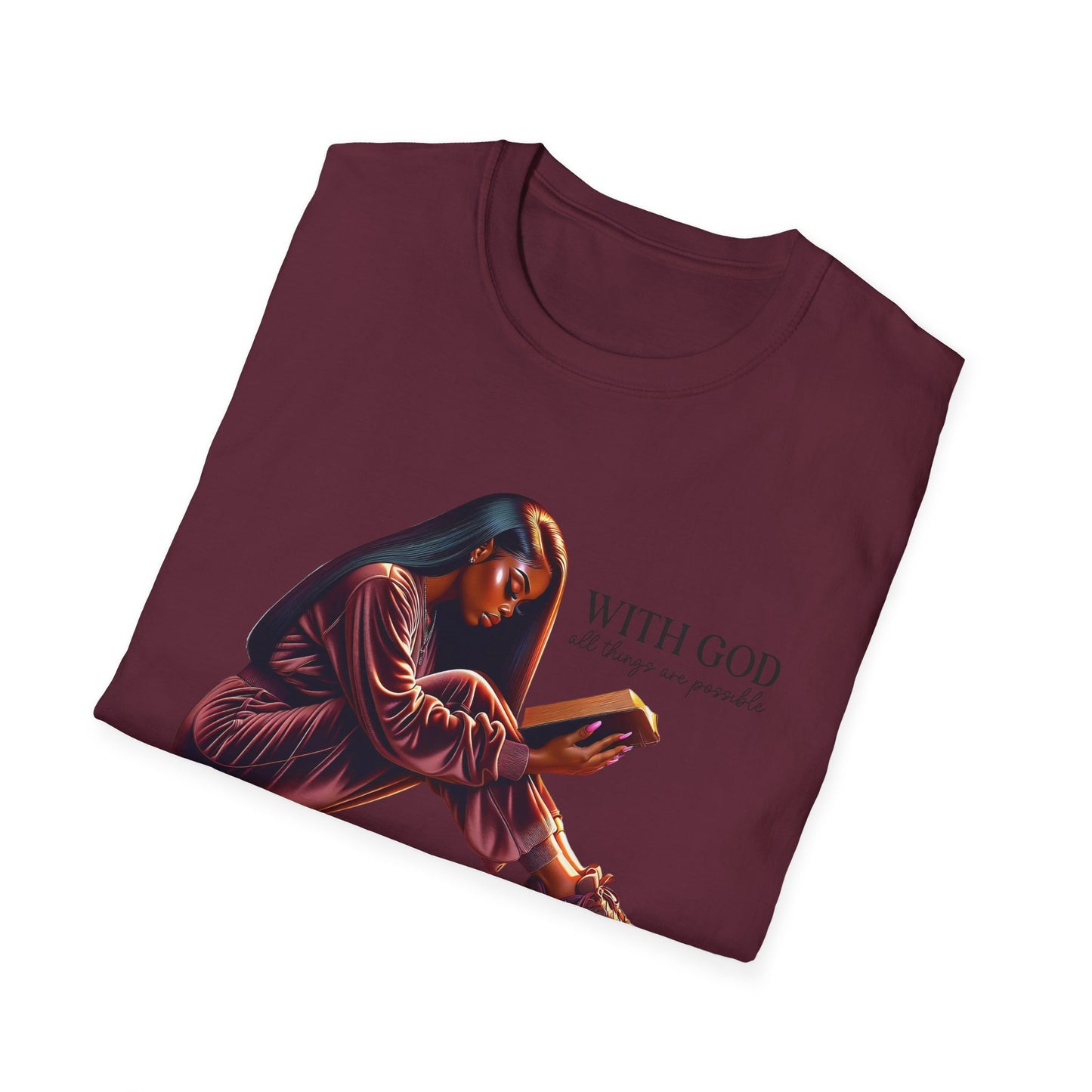 “With God All Things Are Possible” Inspirational Faith T-shirt