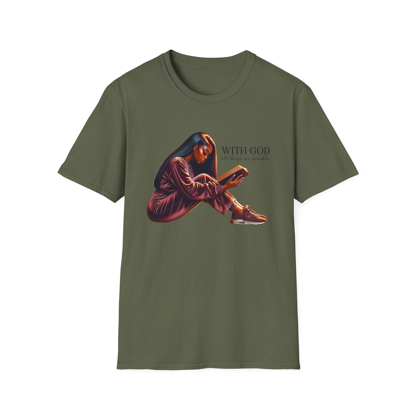 “With God All Things Are Possible” Inspirational Faith T-shirt