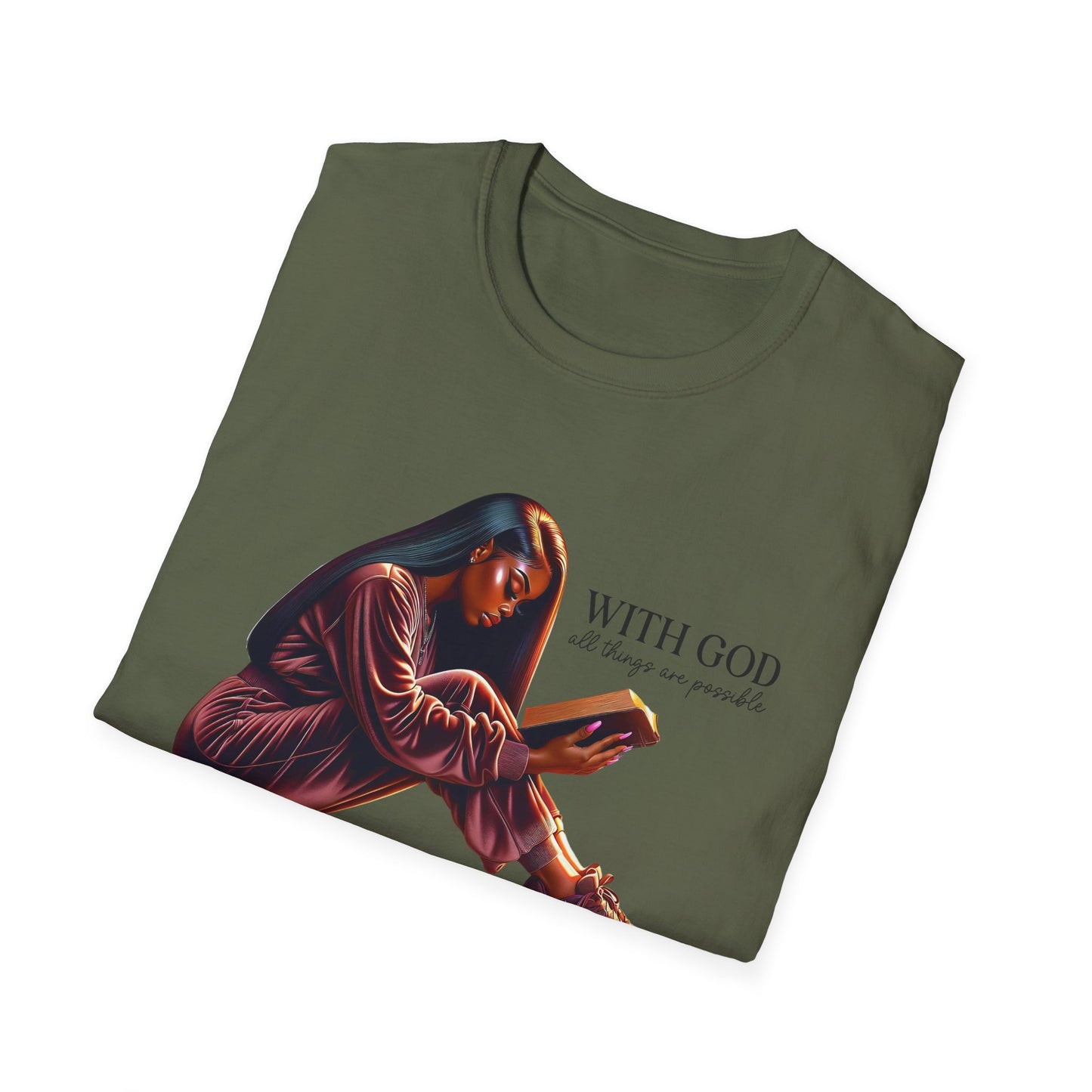 “With God All Things Are Possible” Inspirational Faith T-shirt