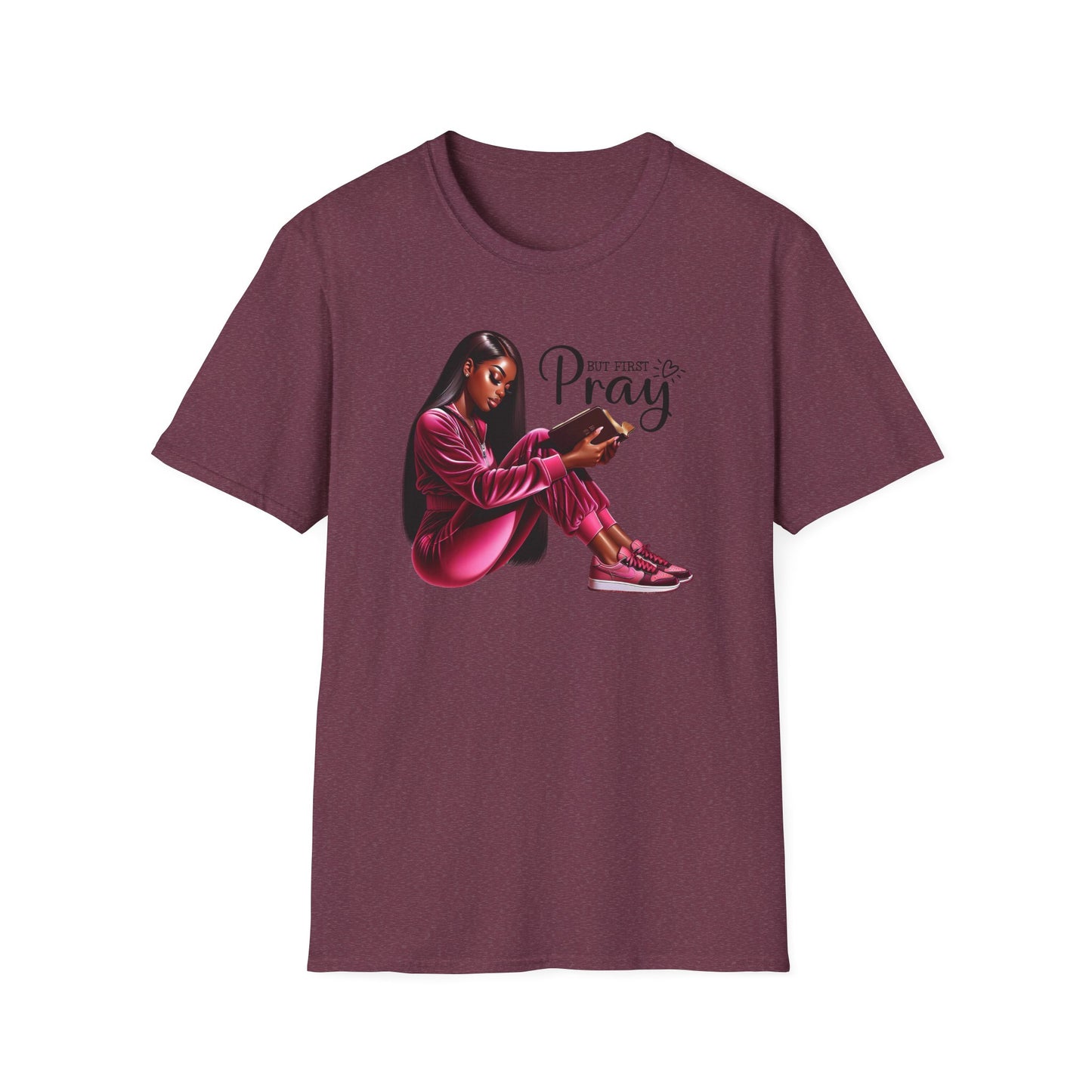 “But First Pray” Inspirational Faith T-shirt