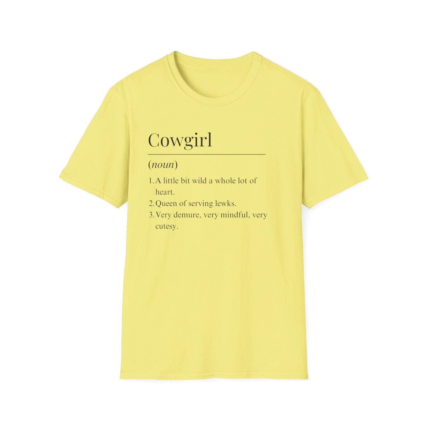 "Cowgirl Definition" Western Cowgirl T-shirt