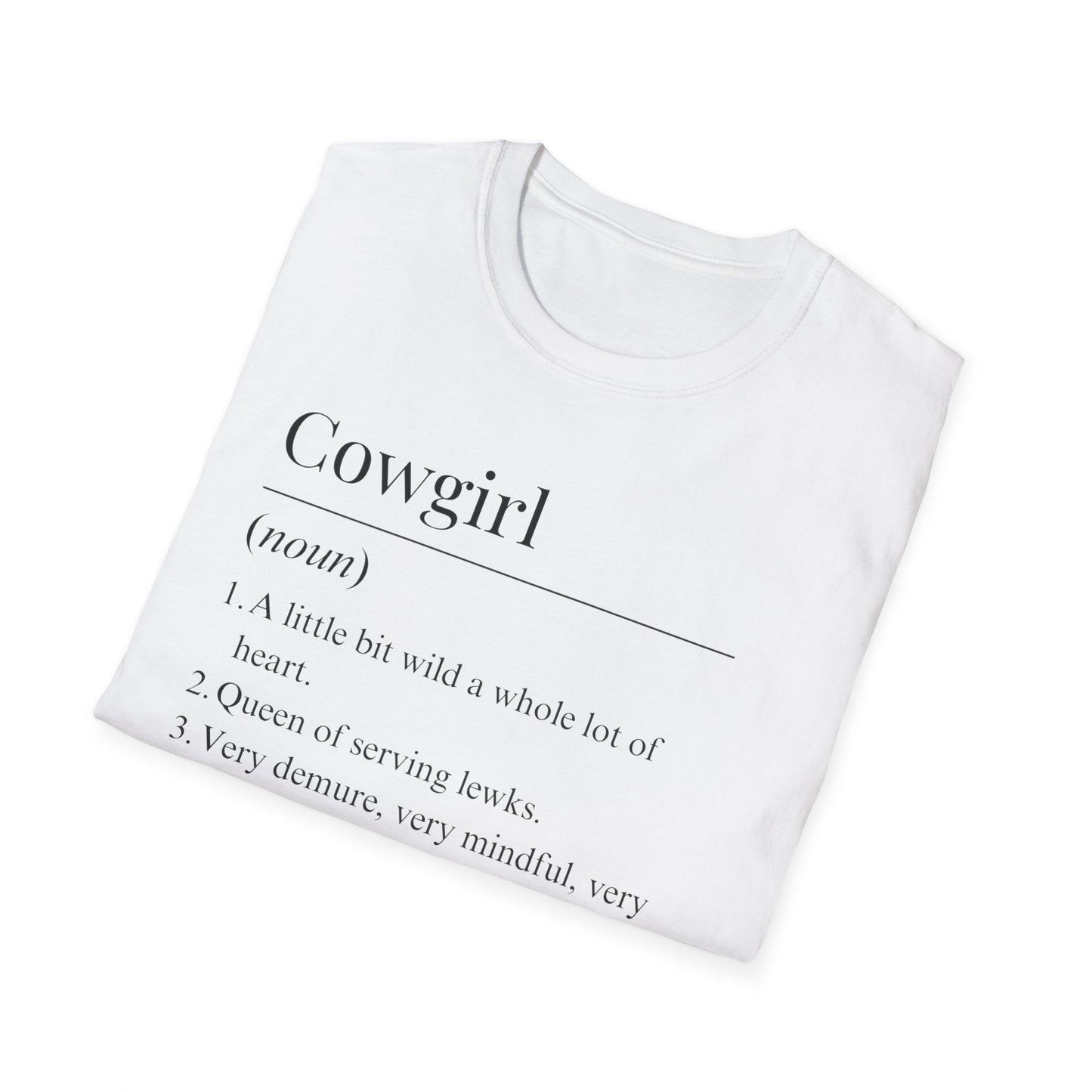 "Cowgirl Definition" Western Cowgirl T-shirt