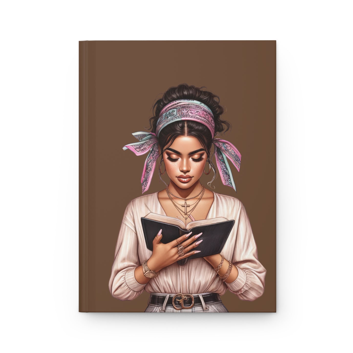 Matte Hardcover Journal - Latina Reading the Bible Women of Color