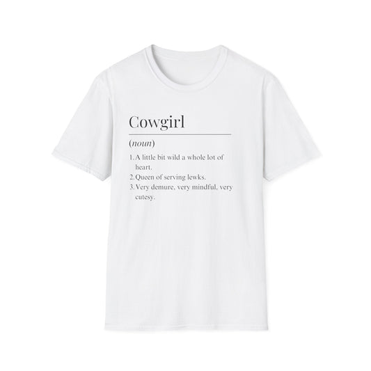 "Cowgirl Definition" Western Cowgirl T-shirt