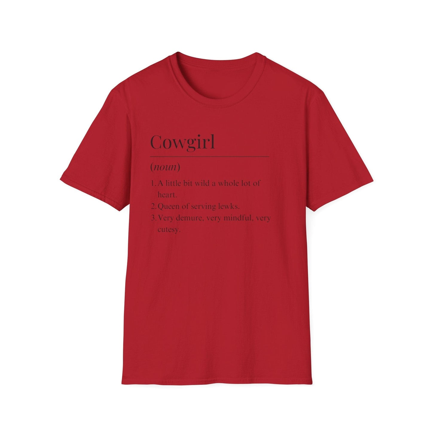 "Cowgirl Definition" Western Cowgirl T-shirt