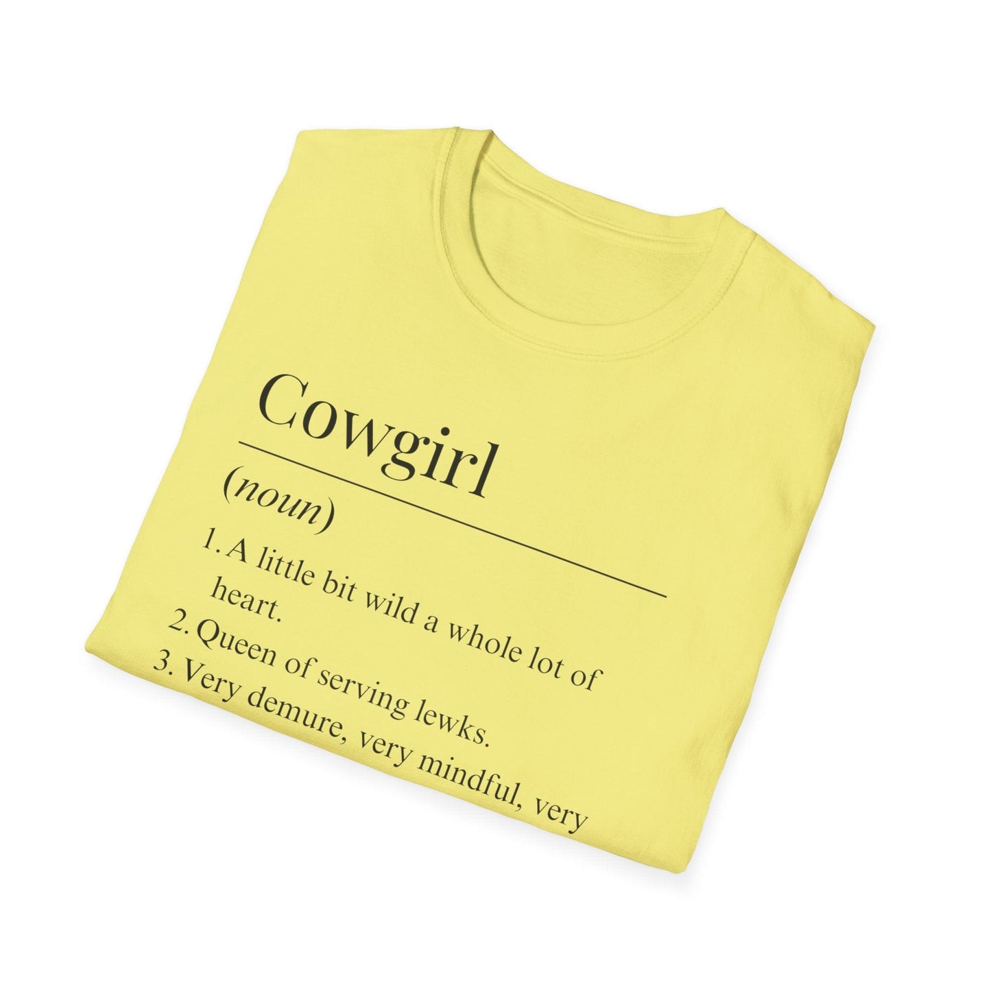 "Cowgirl Definition" Western Cowgirl T-shirt