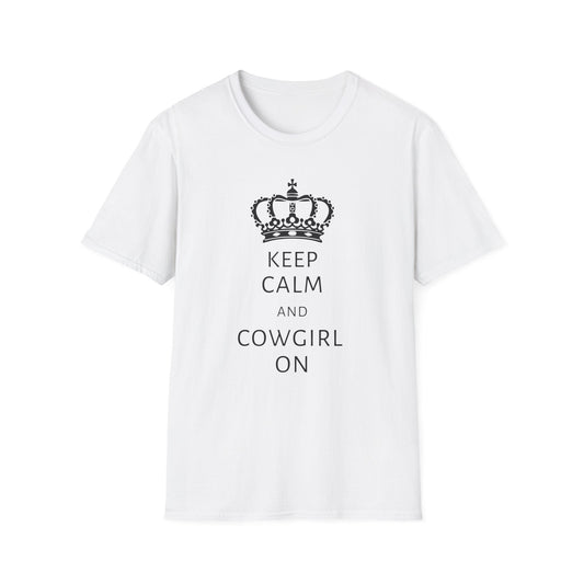 "Keep Calm and Cowgirl On" Western Cowgirl T-shirt