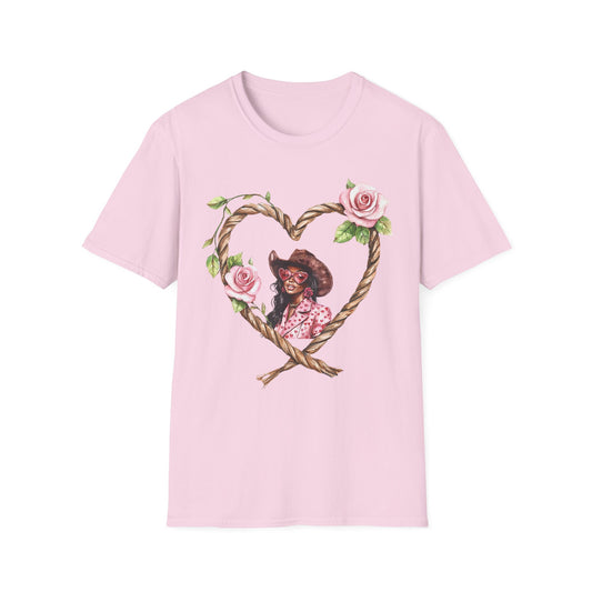 “I’m Finna Wrangle Me a Cowboy” Valentine Western Cowgirl T-shirt