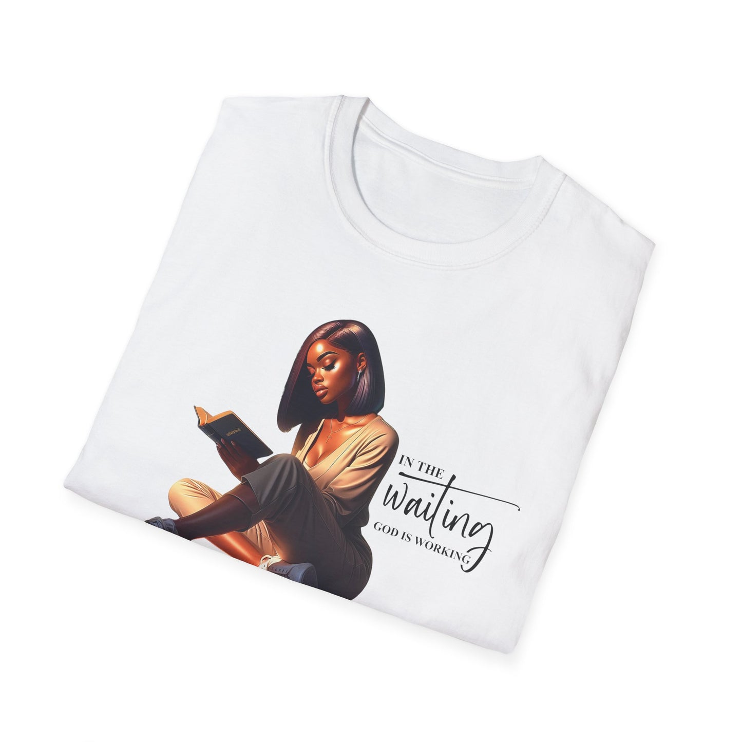 “In The Waiting God is Working” Inspirational Faith T-shirt