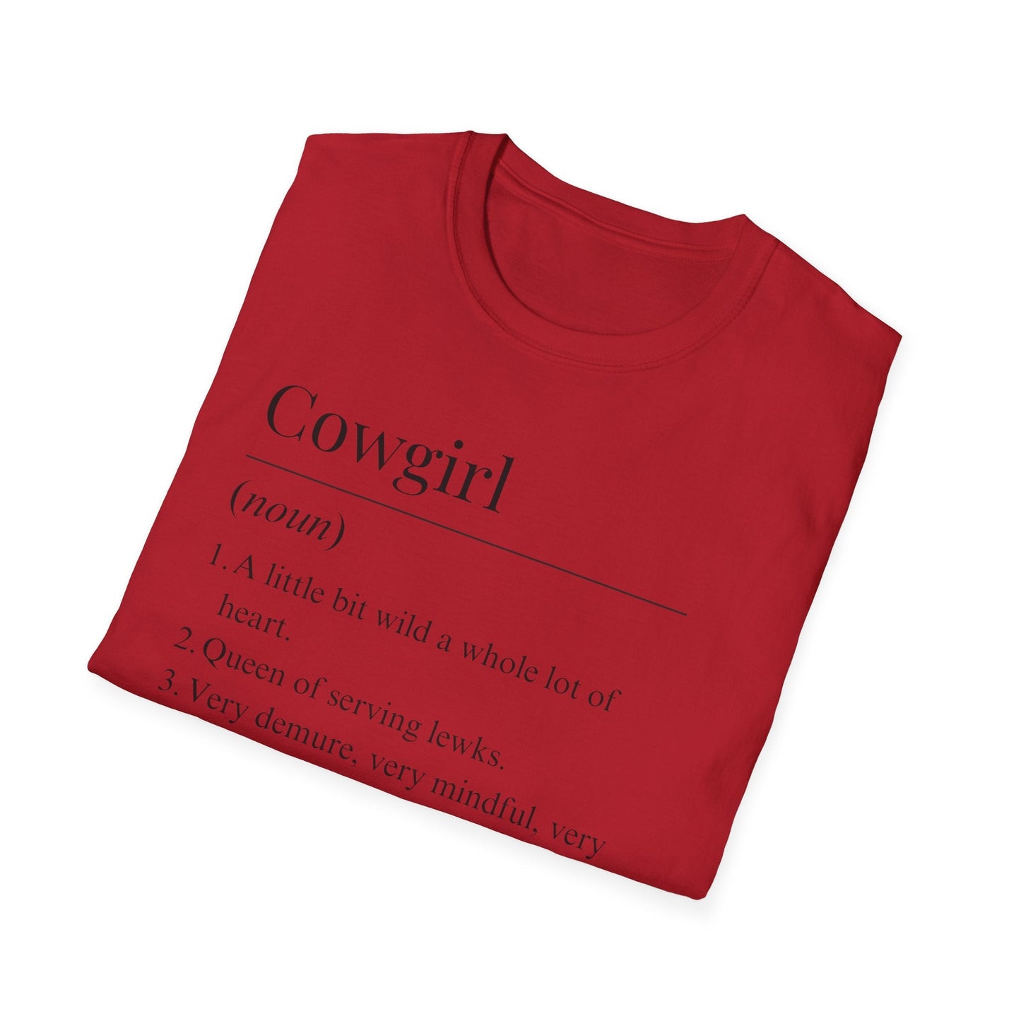 "Cowgirl Definition" Western Cowgirl T-shirt