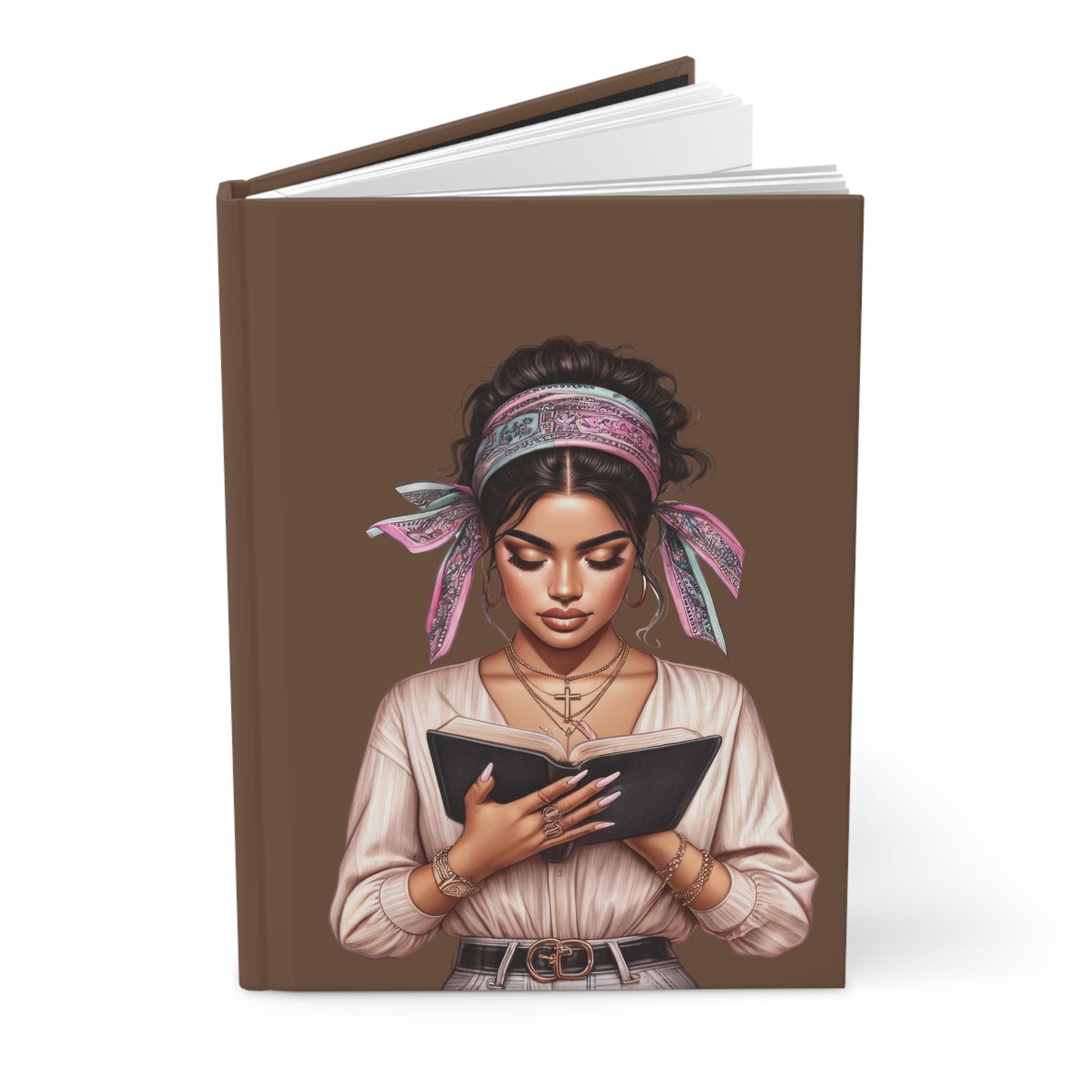 Matte Hardcover Journal - Latina Reading the Bible Women of Color