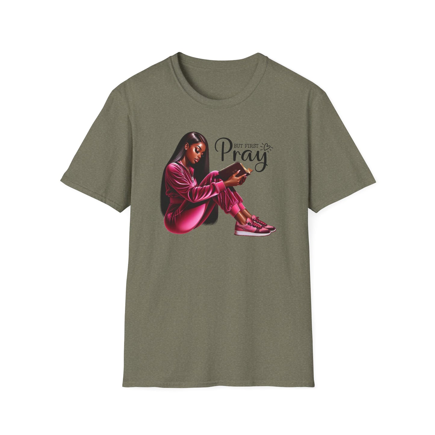 “But First Pray” Inspirational Faith T-shirt