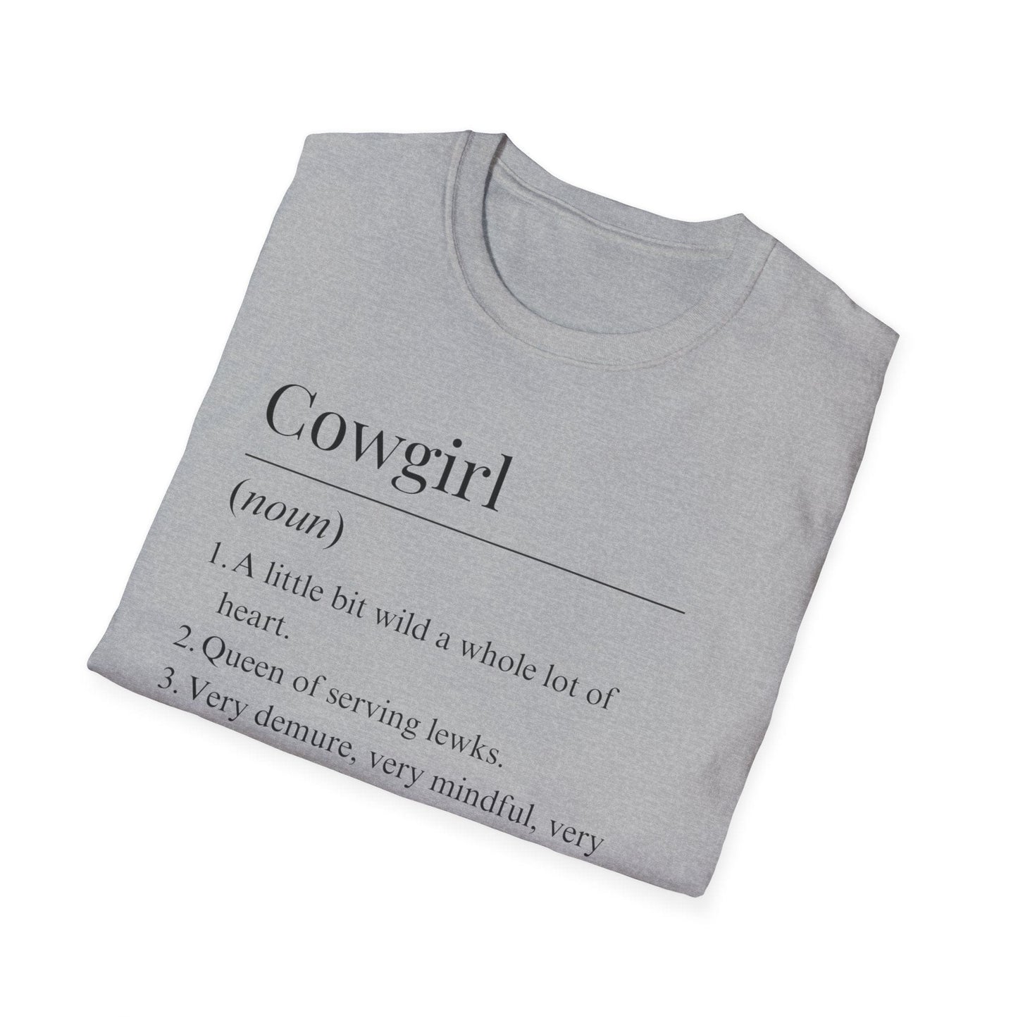 "Cowgirl Definition" Western Cowgirl T-shirt