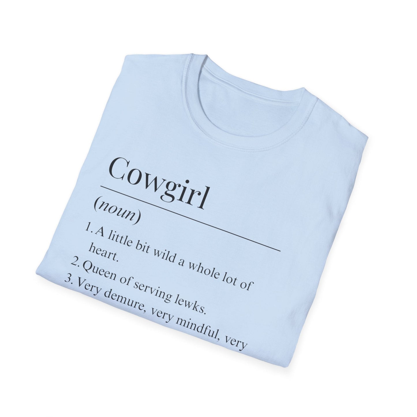 "Cowgirl Definition" Western Cowgirl T-shirt