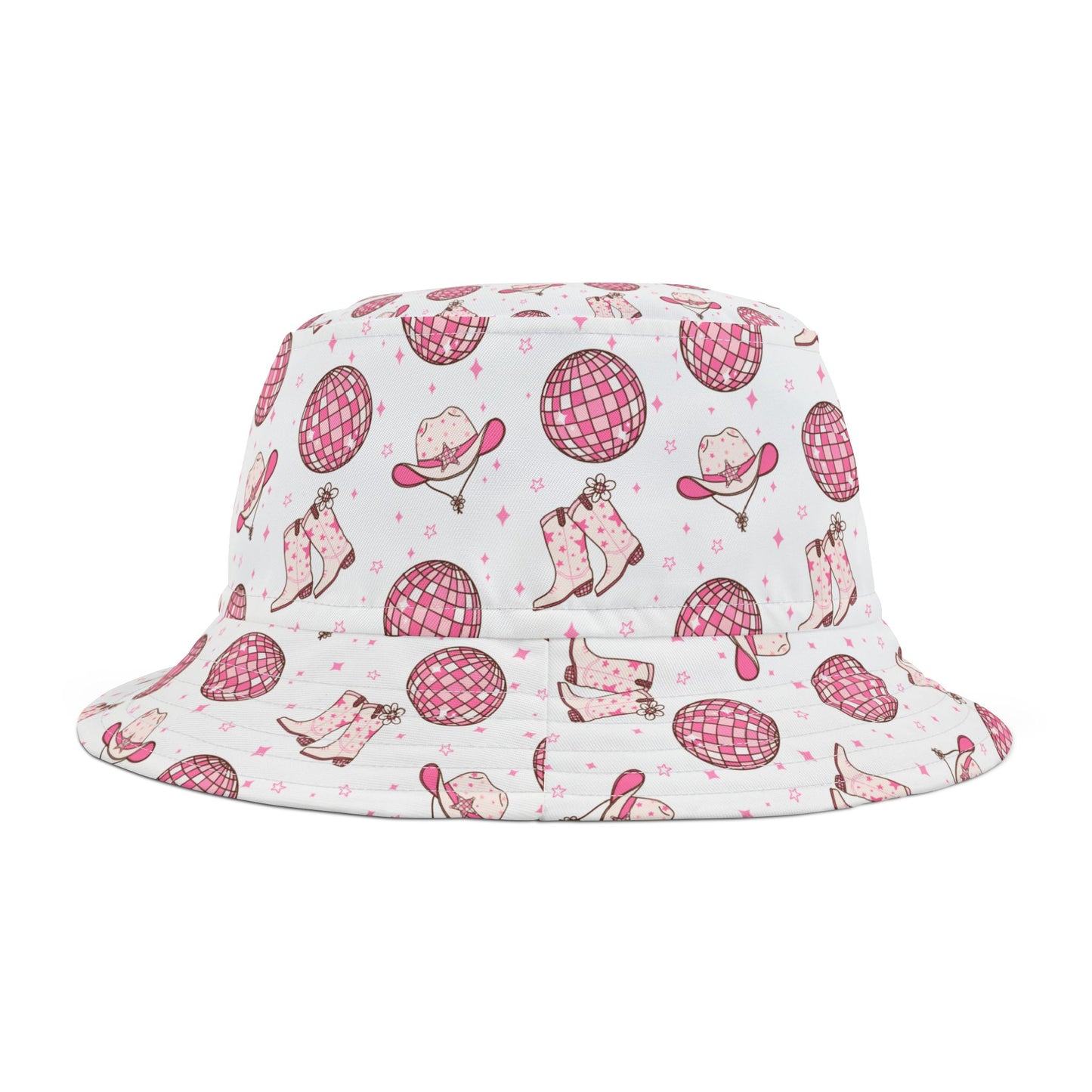 " Cowgirls and Discos" Western Cowgirl Bucket Hat