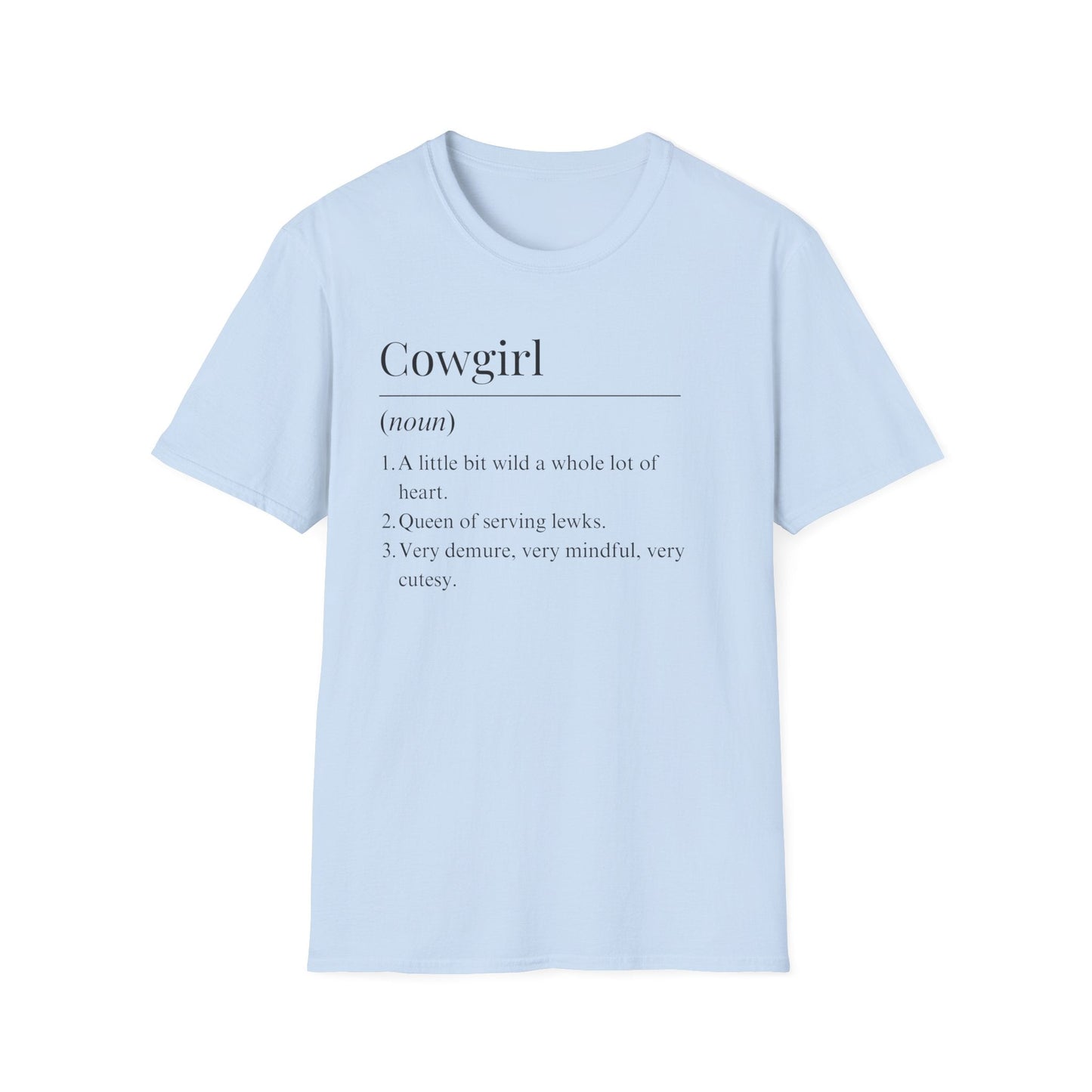 "Cowgirl Definition" Western Cowgirl T-shirt